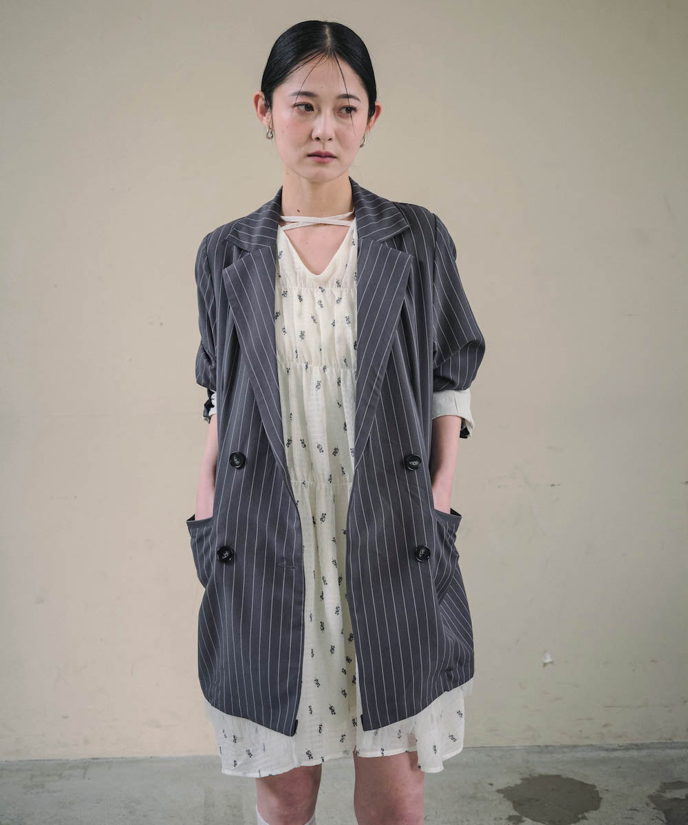 【スリーピース対応】裾フリルダブルジャケット【入卒にもおすすめ】