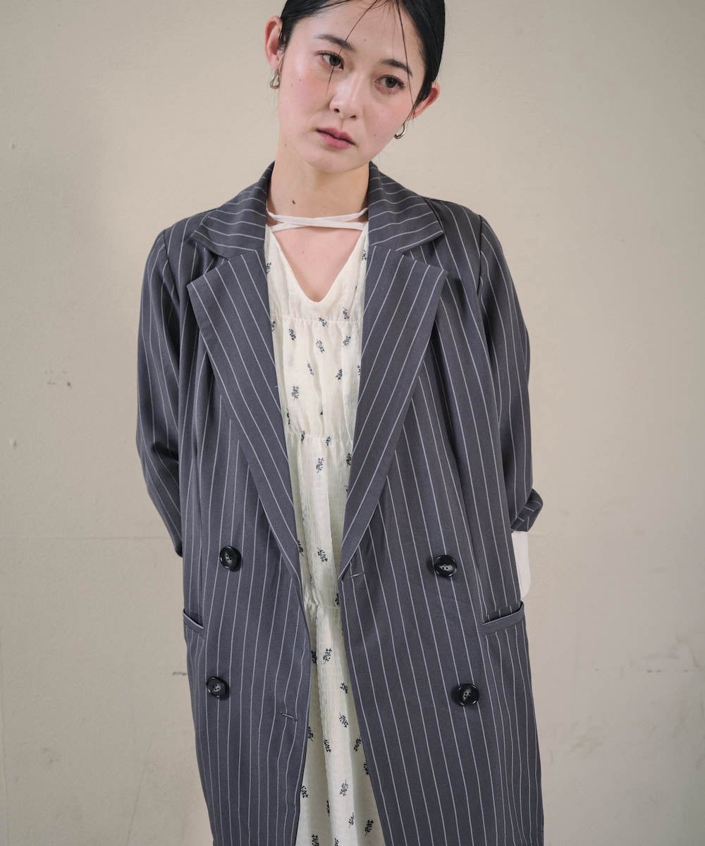 【スリーピース対応】裾フリルダブルジャケット【入卒にもおすすめ】