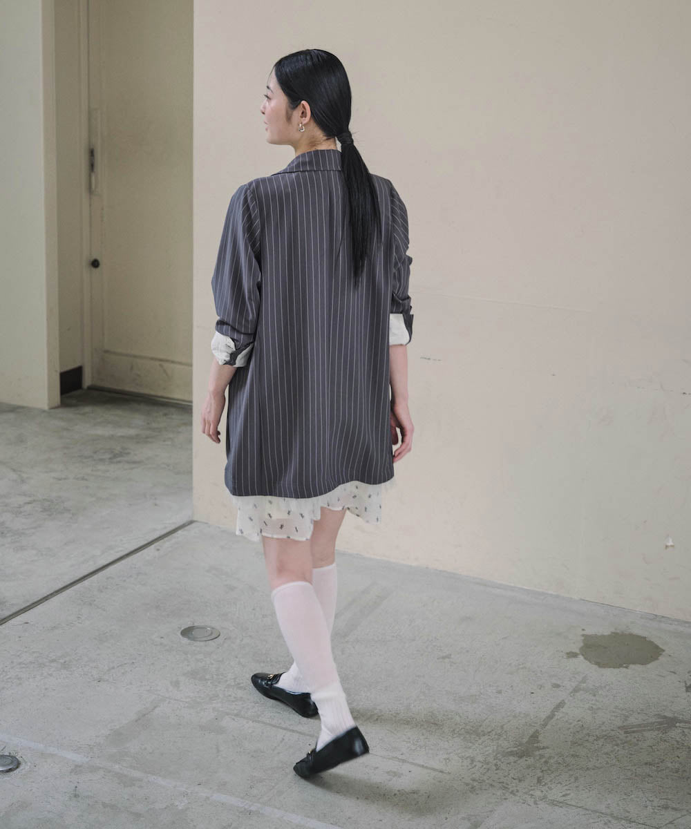 【スリーピース対応】裾フリルダブルジャケット【入卒にもおすすめ】