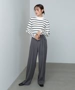 【スリーピース対応】ハイウエストリボン付きストレートパンツ【入卒にもおすすめ】