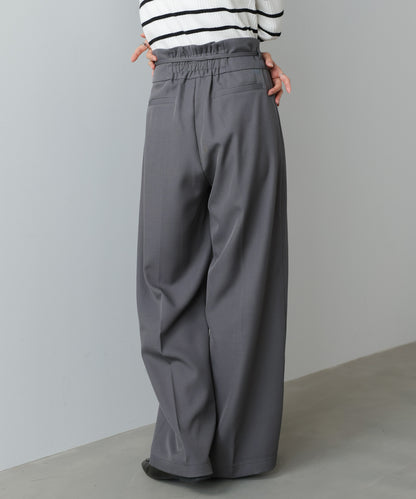 【スリーピース対応】ハイウエストリボン付きストレートパンツ【入卒にもおすすめ】