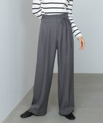 【スリーピース対応】ハイウエストリボン付きストレートパンツ【入卒にもおすすめ】