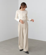 【スリーピース対応】ハイウエストリボン付きストレートパンツ【入卒にもおすすめ】