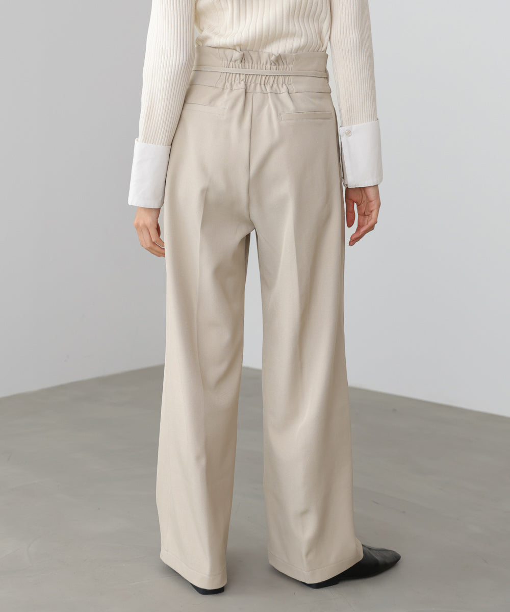 【スリーピース対応】ハイウエストリボン付きストレートパンツ【入卒にもおすすめ】