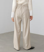 【スリーピース対応】ハイウエストリボン付きストレートパンツ【入卒にもおすすめ】