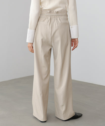 【スリーピース対応】ハイウエストリボン付きストレートパンツ【入卒にもおすすめ】