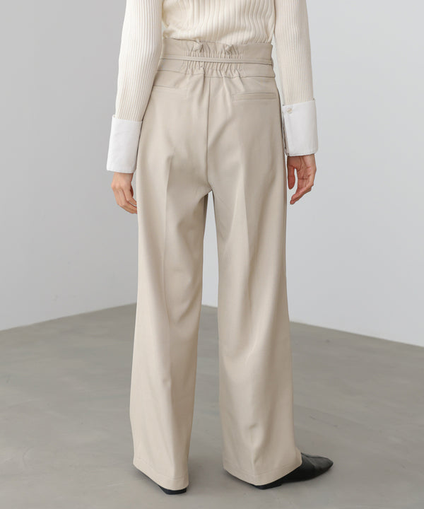 【スリーピース対応】ハイウエストリボン付きストレートパンツ【入卒にもおすすめ】