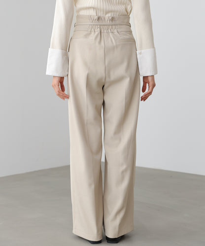 【スリーピース対応】ハイウエストリボン付きストレートパンツ【入卒にもおすすめ】