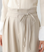 【スリーピース対応】ハイウエストリボン付きストレートパンツ【入卒にもおすすめ】