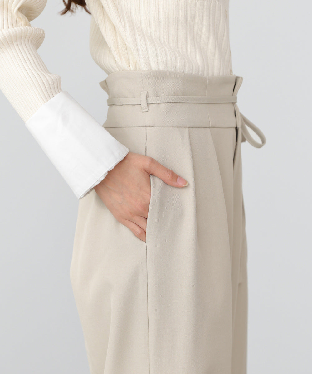 【スリーピース対応】ハイウエストリボン付きストレートパンツ【入卒にもおすすめ】