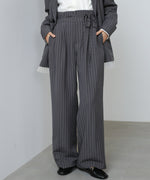 【スリーピース対応】ハイウエストリボン付きストレートパンツ【入卒にもおすすめ】