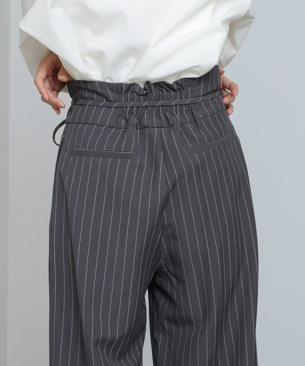 【スリーピース対応】ハイウエストリボン付きストレートパンツ【入卒にもおすすめ】