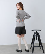 【2026SS】袖配色クルーネックリブニットトップス