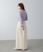 【2026SS】袖配色クルーネックリブニットトップス