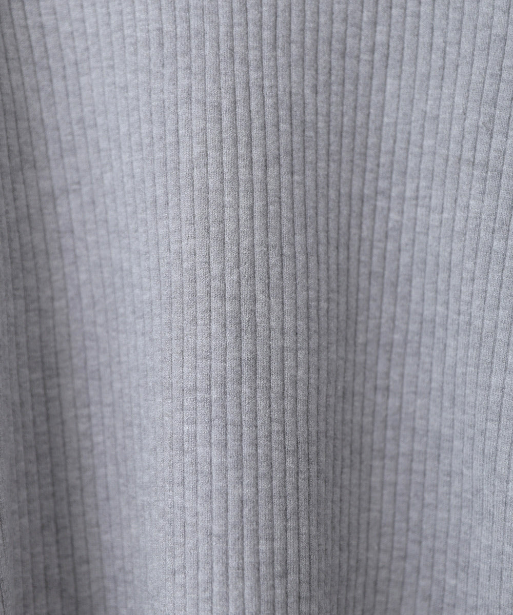 【2026SS】袖配色クルーネックリブニットトップス