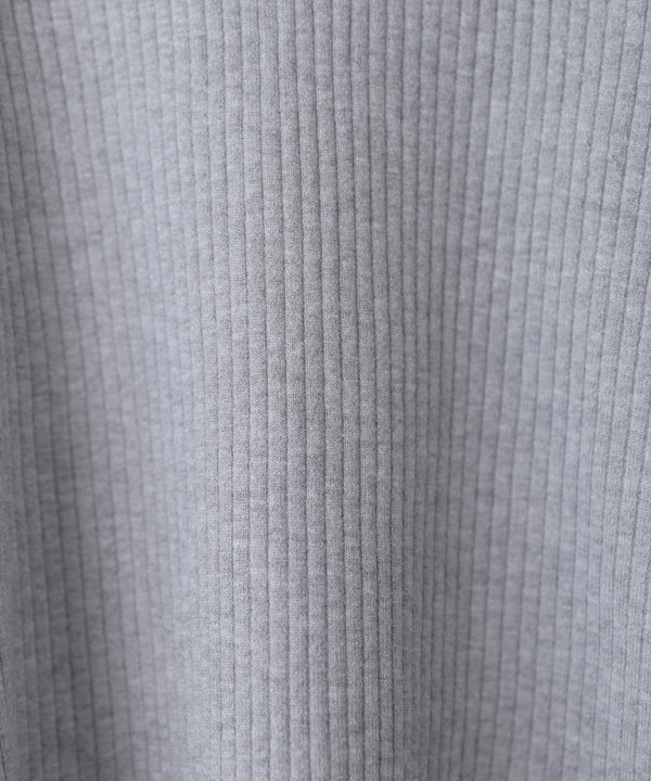 【2026SS】袖配色クルーネックリブニットトップス