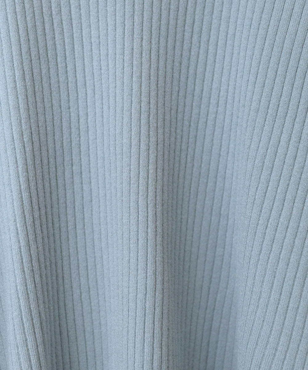 【2026SS】袖配色クルーネックリブニットトップス