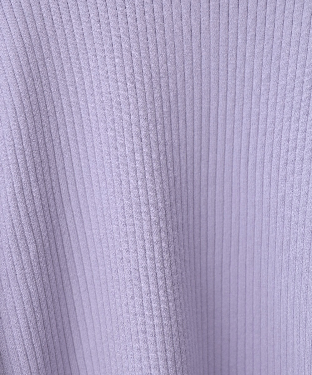 【2026SS】袖配色クルーネックリブニットトップス