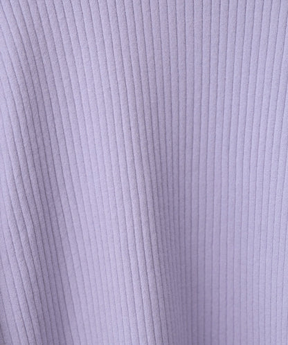 【2026SS】袖配色クルーネックリブニットトップス