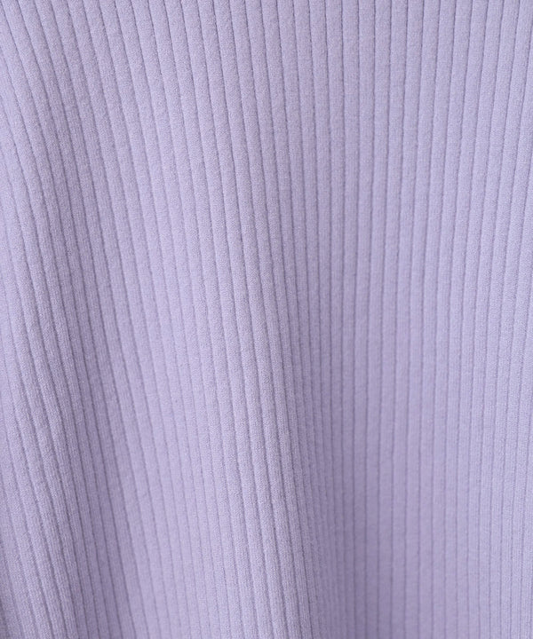 【2026SS】袖配色クルーネックリブニットトップス