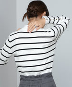 【2026SS】袖ボタンハイネックリブニットトップス