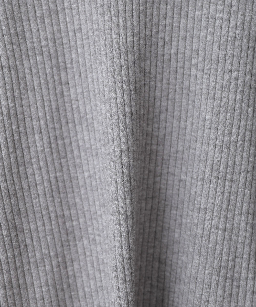 【2026SS】袖ボタンハイネックリブニットトップス