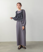 【選べるサイズ展開】ティアードチュールキャミ＋スウェットワンピースSET