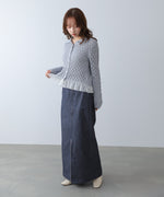 【2026SS】透かし編み裾チュールカーディガン