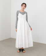 【選べるサイズ展開】レース切り替えフレアキャミワンピース