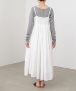 【選べるサイズ展開】レース切り替えフレアキャミワンピース