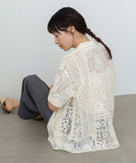 【セットアップ対応】パッチワークレースシャツ