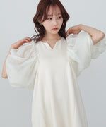 【選べるサイズ展開】袖ボリュームポンチワンピース