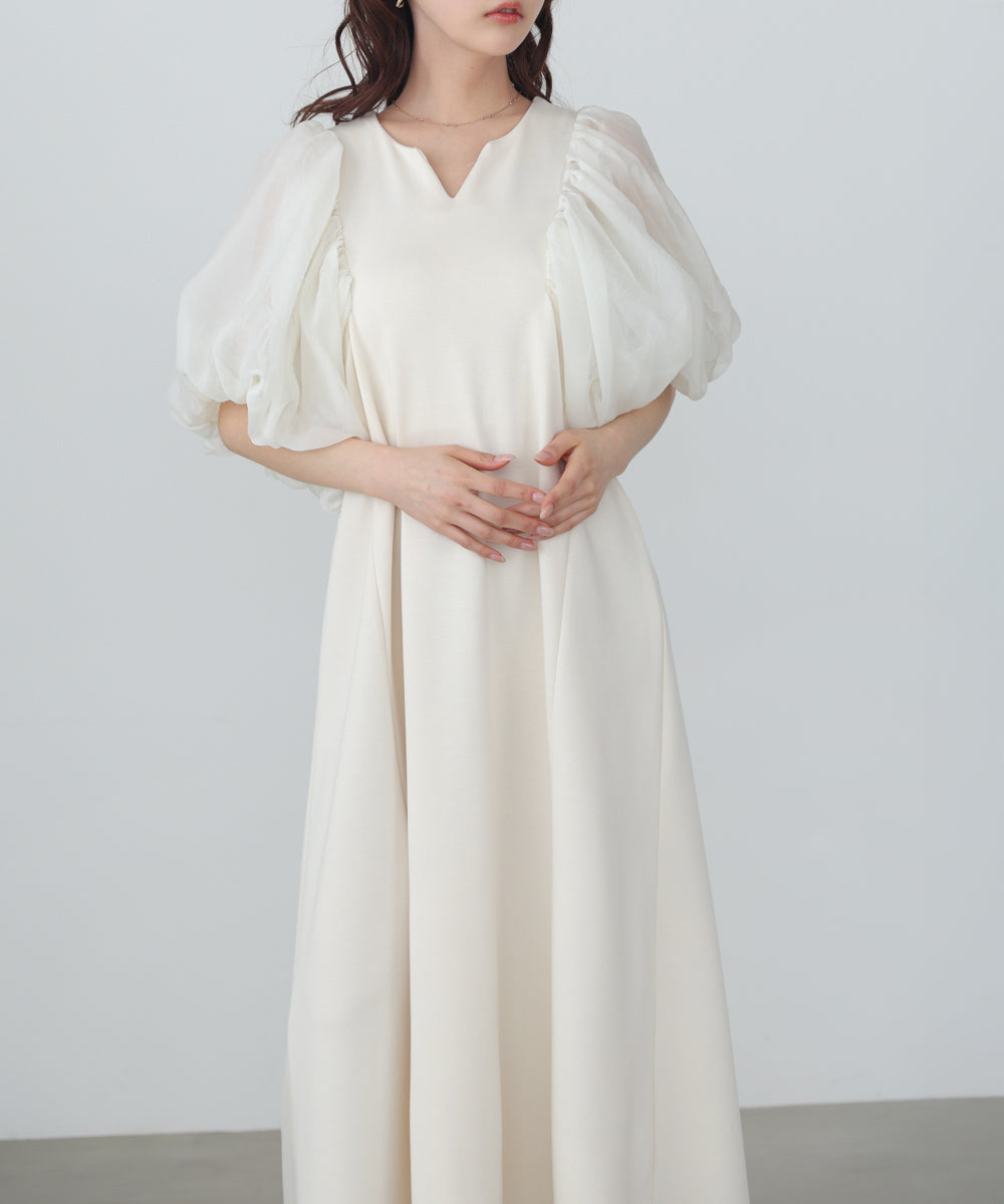 【選べるサイズ展開】袖ボリュームポンチワンピース