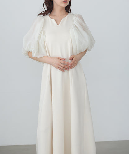 【選べるサイズ展開】袖ボリュームポンチワンピース