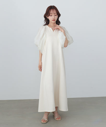 【選べるサイズ展開】袖ボリュームポンチワンピース