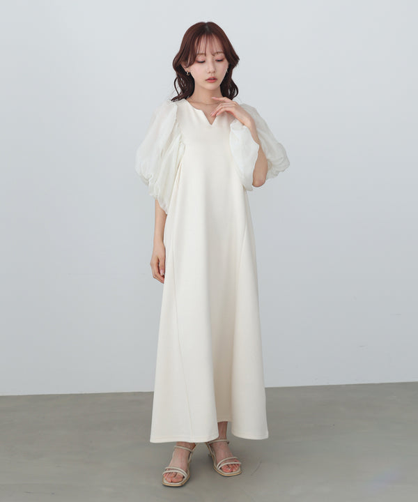 【選べるサイズ展開】袖ボリュームポンチワンピース