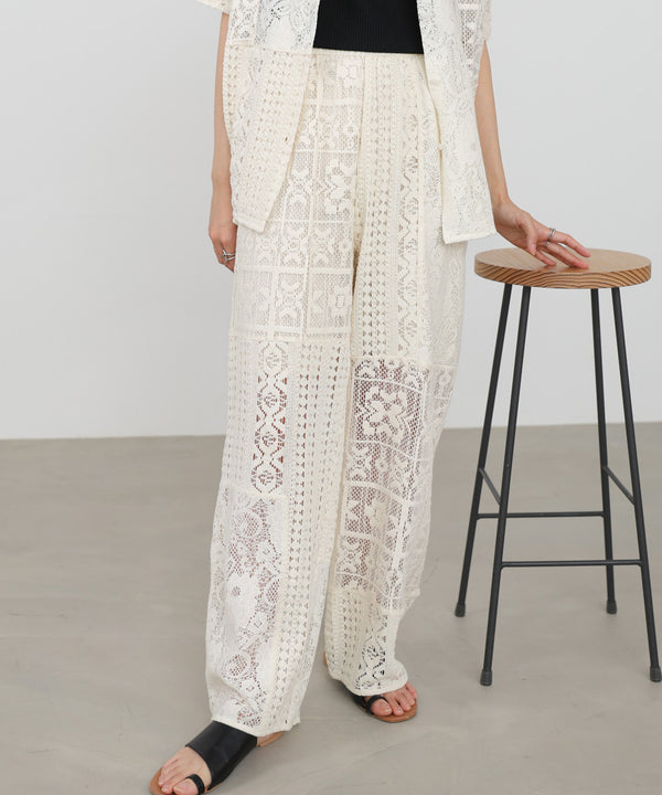 【サイズ展開あり】パッチワークレースパンツ