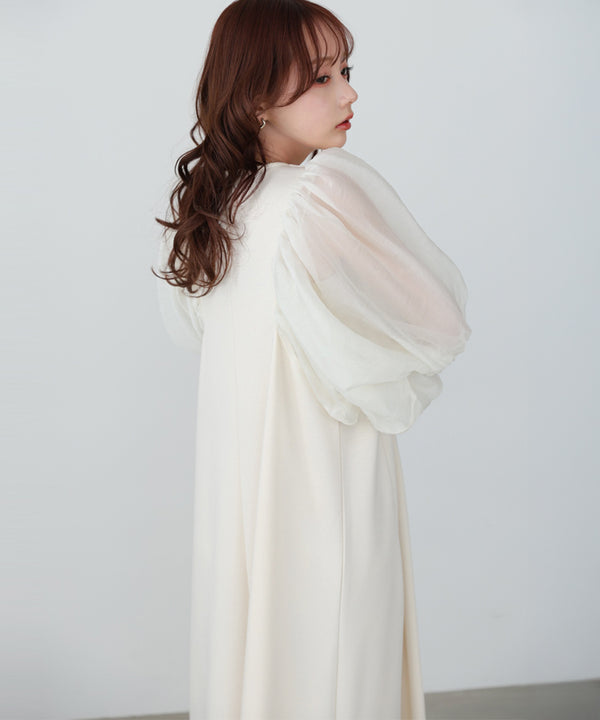【選べるサイズ展開】袖ボリュームポンチワンピース