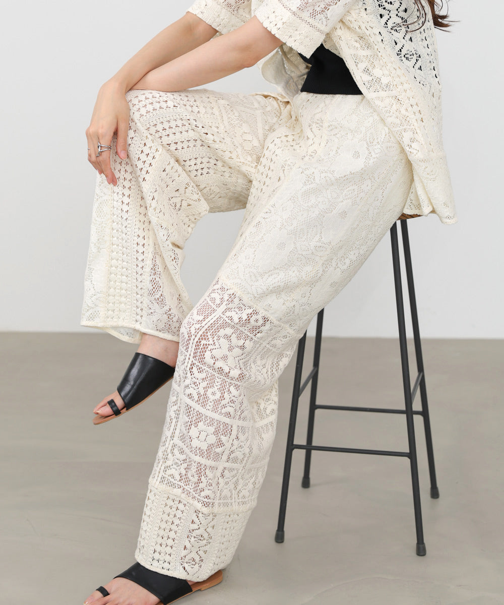 【サイズ展開あり】パッチワークレースパンツ