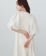 【選べるサイズ展開】袖ボリュームポンチワンピース