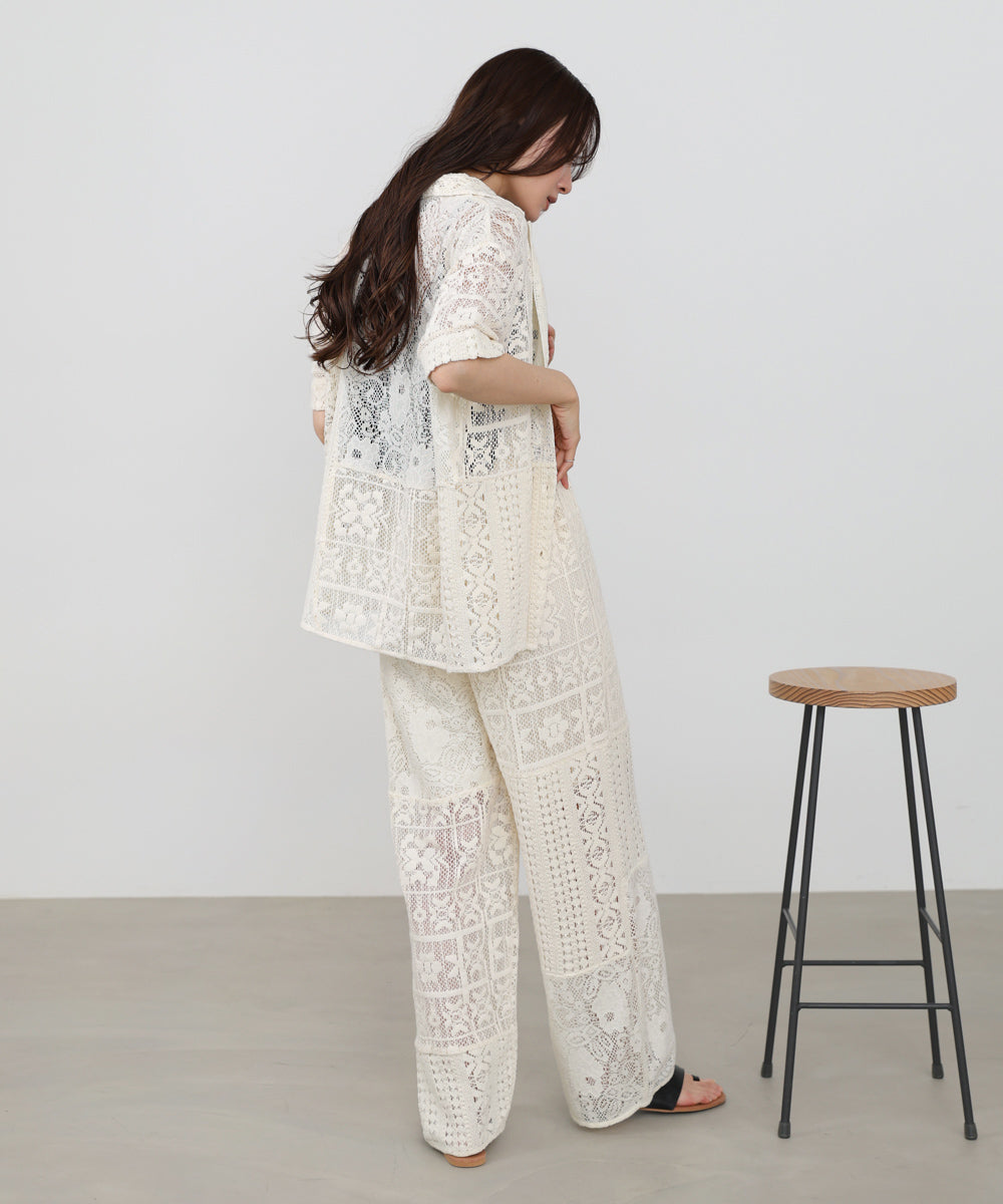 【サイズ展開あり】パッチワークレースパンツ