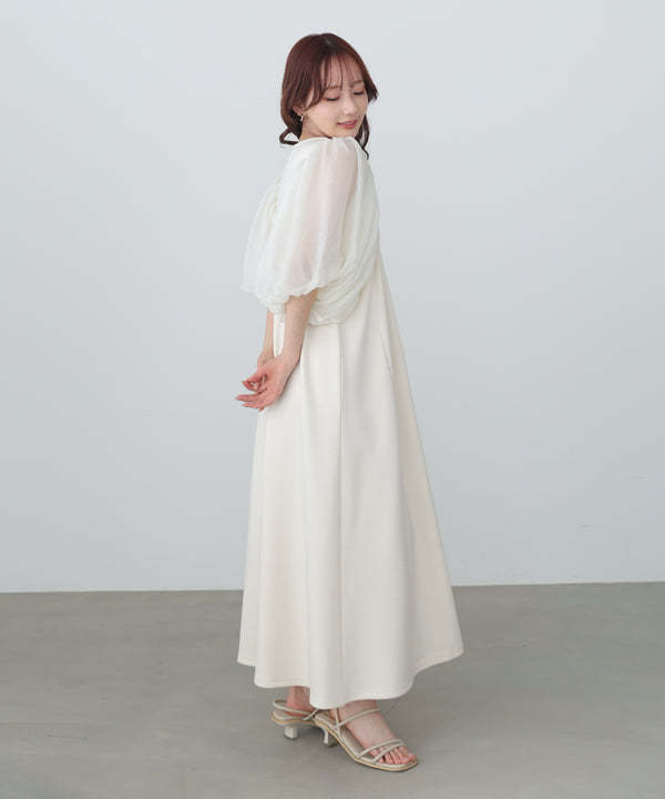 【選べるサイズ展開】袖ボリュームポンチワンピース