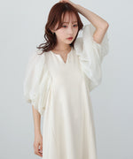 【選べるサイズ展開】袖ボリュームポンチワンピース