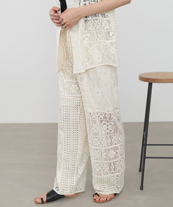 【サイズ展開あり】パッチワークレースパンツ
