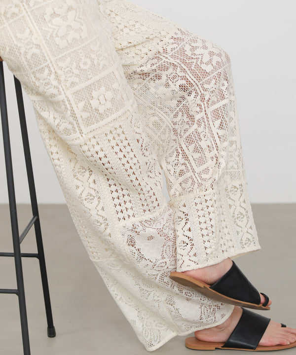 【サイズ展開あり】パッチワークレースパンツ