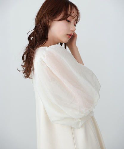 【選べるサイズ展開】袖ボリュームポンチワンピース