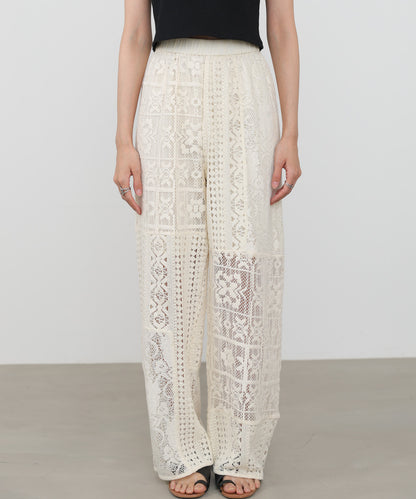 【サイズ展開あり】パッチワークレースパンツ