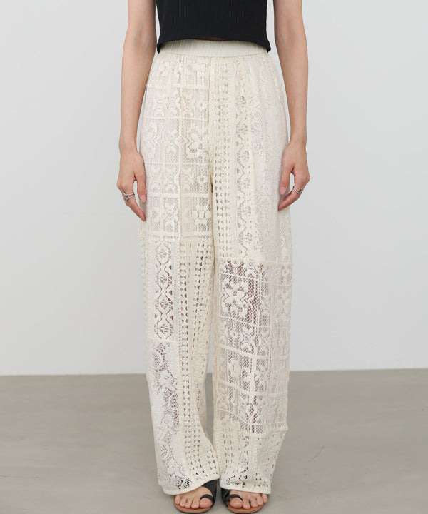 【サイズ展開あり】パッチワークレースパンツ