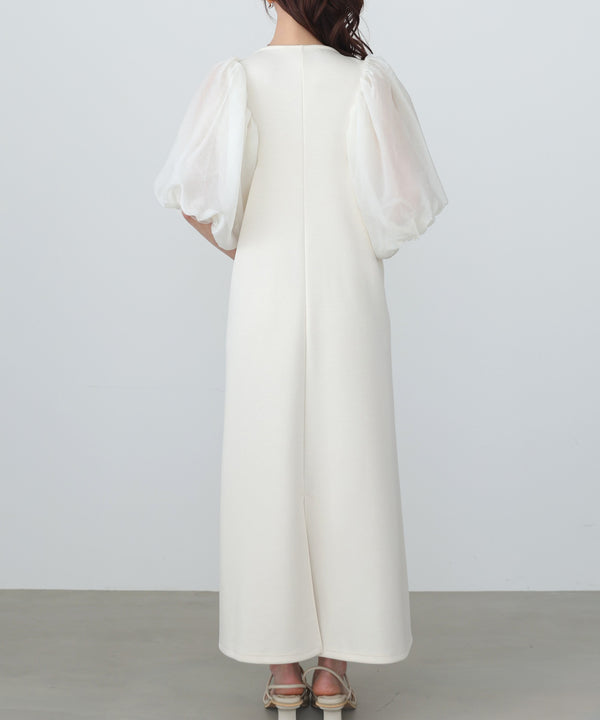 【選べるサイズ展開】袖ボリュームポンチワンピース