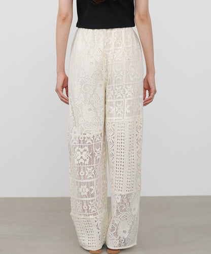 【サイズ展開あり】パッチワークレースパンツ